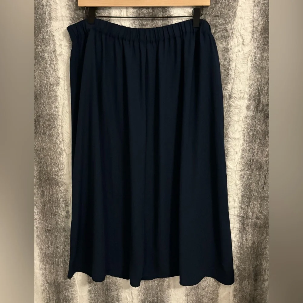 Lauren Conrad Navy Button-Front A-Line Skirt size XL - Picture 4 of 9